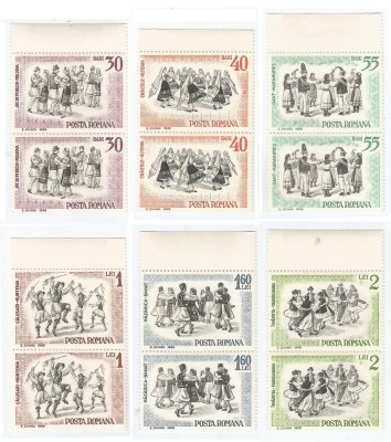 *Romania, LP 626/1966, Dansuri populare, perechi, MNH foto