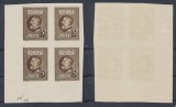 ROMANIA 1926 Regele Ferdinand 60 ani bloc de 4 timbru de 5 lei nedantelat