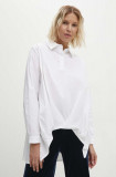 Answear Lab bluza femei, culoarea alb, cu guler clasic, relaxed