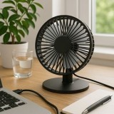 Ventilator de masa cu USB, Negru, 16.6 cm, 5W, 3 viteze, rotativ 90&deg;, CMCLASS