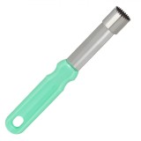 Decojitor Legume Fructe Metalic cu Maner Plastic Verde, 18.5cm - Curatator Universal, Durabil si Eficient