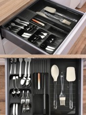 Suport organizator tacamuri Ware Negru 6.5x50x40 cm