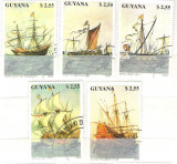 Guyana 1990 Ships, paintings, used A.95