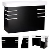 Birou de recepție pentru coafor Cameron 140 cm cosmetice pentru salon SPA cabinet negru