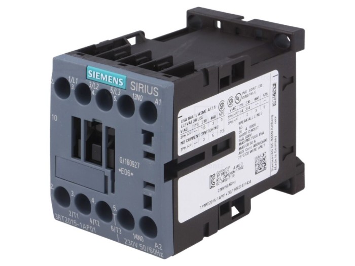 Contactor 3P NO, 230VAC, 7A