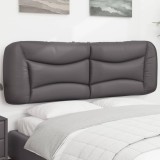 Pernă pentru tăblie pat, gri, 160 cm, piele artificială