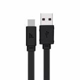 HOCO - Cablu de date (X5 Bamboo) - USB-A la USB Type-C, 12W, 2.4A, 1.0m - Negru