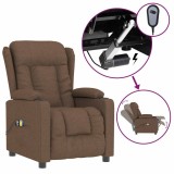 Cumpara ieftin Fotoliu de masaj electric, maro, material textil