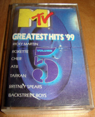 caseta audio - mtv greatest hits, ricky martin, roxette, enrique iglesias, cher foto