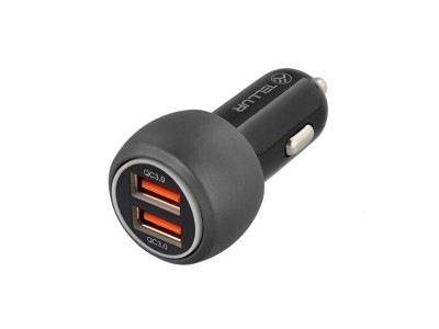 Incarcator auto Tellur FCC8 6A 36W (QC 3.0 + QC 3.0), negru foto