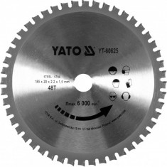 YATO Disc circular pentru taiere metal 185x20x1.5mm, 48 dinti