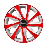 Set 4 capace roti 14 inchi R14 Drift Rosu-Gri, Compatibil cu Daewoo