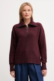 Barbour pulover de l&acirc;nă culoarea bordo, cu turtleneck, LKN1579