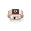 Inel de dama din aur roze14K, piatra zirconiu - 50