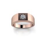 Inel de dama din aur roze14K, piatra zirconiu - 59