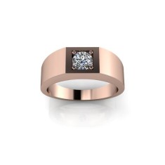 Inel de dama din aur roze14K, piatra zirconiu - 63