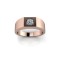 Inel de dama din aur roze14K, piatra zirconiu - 50