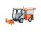 Vehicul maturator stradal cu lumini si sunete City Service scara 1:16 portocaliu