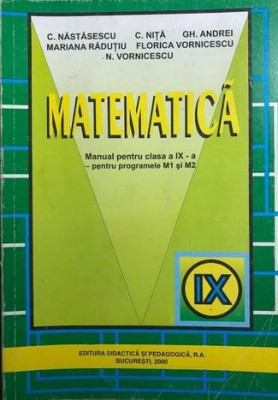 Matematica manual pentru clasa a IX-a foto