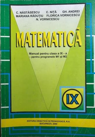 Matematica manual pentru clasa a IX-a