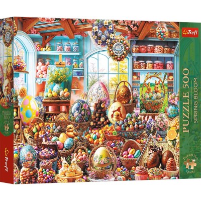 Puzzle Trefl 500 piese Spring Bloom Premium Plus, tematica de Paste foto