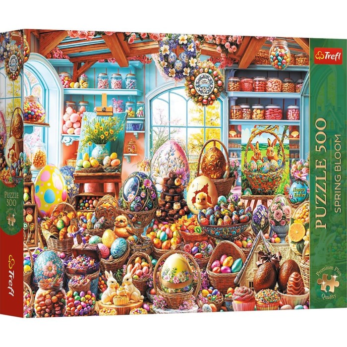 Puzzle Trefl 500 piese Spring Bloom Premium Plus, tematica de Paste
