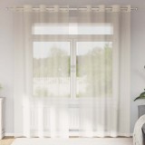 VidaXL Perdele Voile cu Oelii 2 buc Crem 140x225 cm