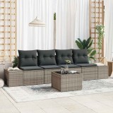 VidaXL Set de canapele pentru grădină Manual 5 pcs Gri 55 x 55 x 37 cm