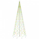 Brad de Crăciun cu țăruș, 3000 LED-uri, multicolor, 800 cm