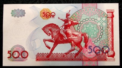 UZBEKISTAN 500 SUM 1999 UNC necirculata ** foto