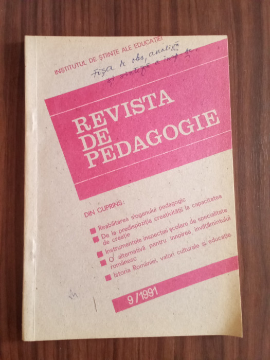 Revista de pedagogie Nr. 9/1991