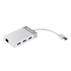 Adaptor USB 3.0 la Gigabit, Hub USB - TRENDnet, TU3-ETGH3