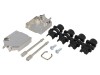 ENCITECH Carcasă Conector D-Sub 9pin HD 15pin Ecranat Drept Aliaj Zinc