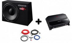 PACHET KENWOOD KSC-W1200B + KAC-PS702EX + LK-10 foto