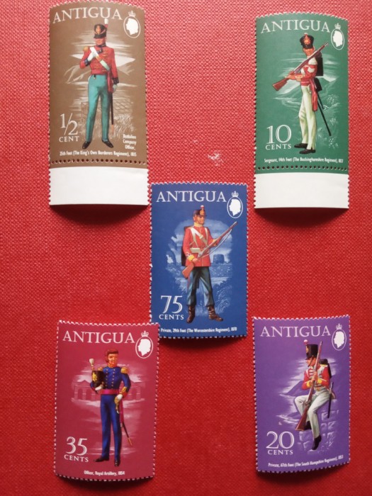 ANTIGUA, UNIFORME - SERIE COMPLETĂ MNH