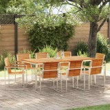 Cumpara ieftin Set de masă pentru grădină 9 pcs Lemn masiv de teak