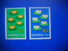 HOPCT TIMBRE SUEDIA MNH 1052 FLORI DE NUFAR -NORDEN 77-2 VALORI 1977-NESTAMPILAT