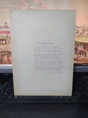 Ioan N. Roman, 3 poezii scrise de m&amp;acirc;nă de un admirator c. 1930 Din depărtare 082 foto