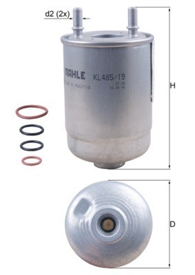 MAHLE KL 485/19D filtru combustibil foto