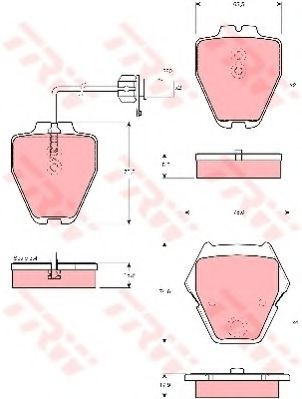 Set placute frana,frana disc VW PHAETON (3D) (2002 - 2016) TRW GDB1505 foto