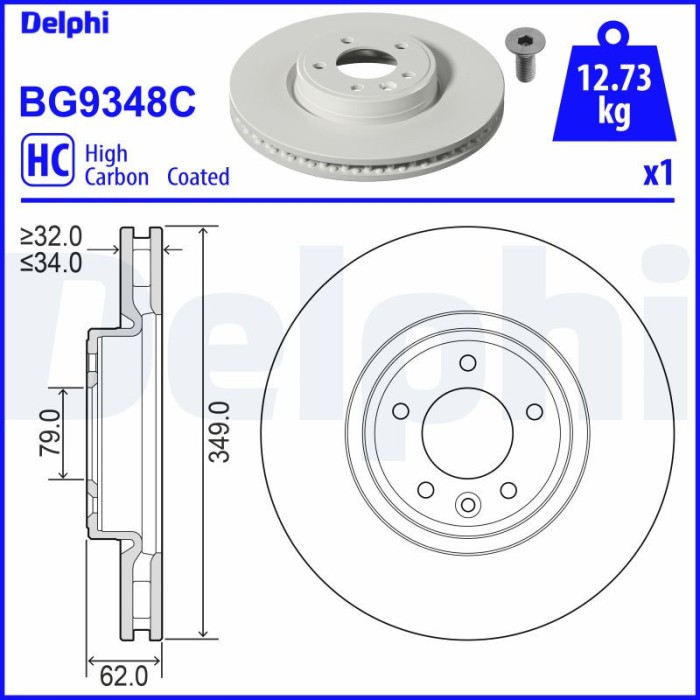 DELPHI BG9348C Disc frana