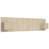 Cumpara ieftin Tablie de pat cu dulapuri, stejar sonoma, lemn prelucrat