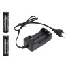 Incarcator dublu cu 2 acumulatori Li-ion 18650 inclusi, indicator LED, oprire automata