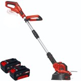 Einhell GE-CT 18/28 Li PXC + Twinpack - Trimmer gazon 280 mm cap cu fir + Set 2 acumulatori Li-Ion 18 V 4 Ah