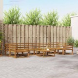 vidaXL Set de canapele de exterior 8 pcs natural Lemn Solid de Acacia 3367332