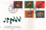 Elvetia 1985 - instrumente traditionale, serie pe FDC