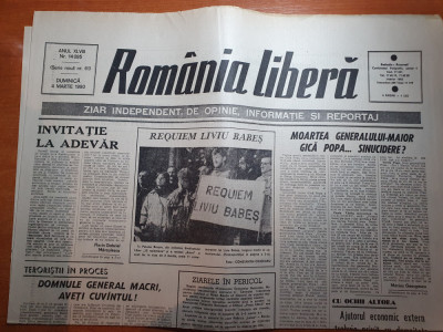 ziarul romania libera 4 martie 1990-statuia lui lenin de la scanteia data jos foto