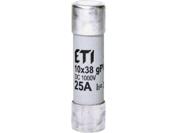 Siguranta fuzibila voltaica 25A CH10X38 gPV 1000V Eti 002625139