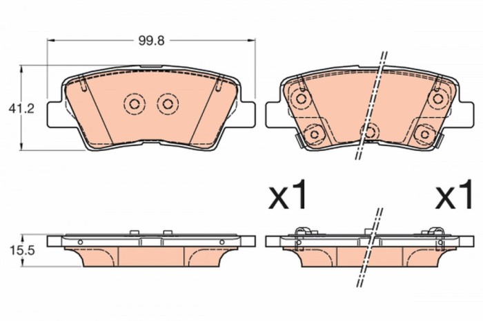 TRW GDB3594 set placute frana,frana disc