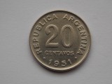 20 CENTAVOS 1951 ARGENTINA, America Centrala si de Sud